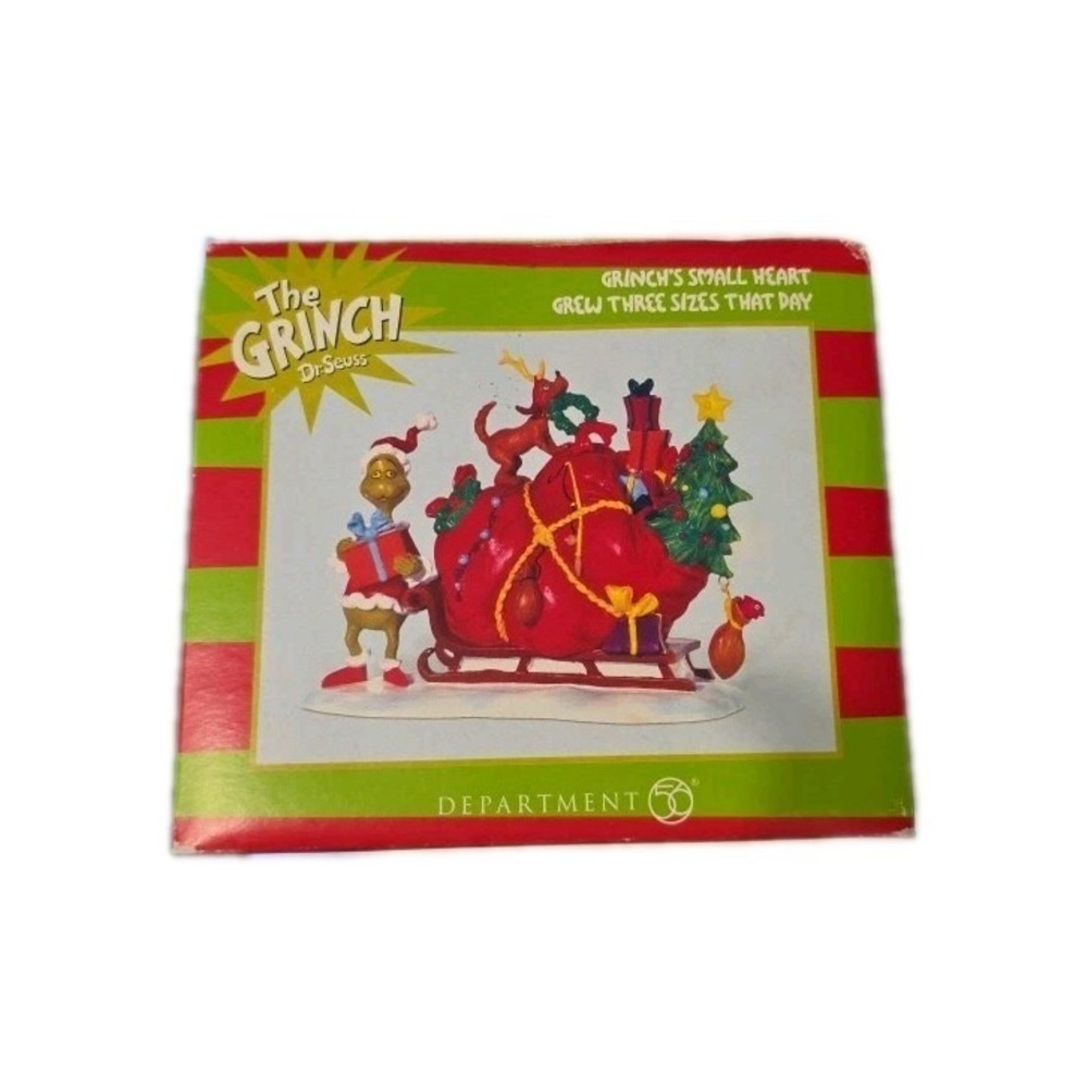 Dept 56 Grinch Village - Grinch's Small Heart Grew Three Sizes That Day‎ w Box